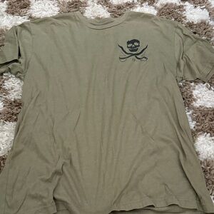 Men's Olive Skull Graphic Tee